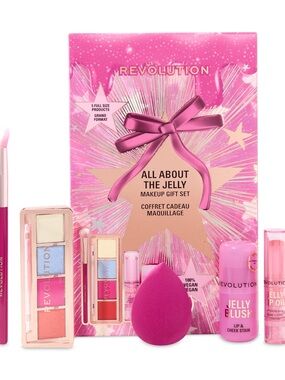 NWT Revolution All About The Jelly Makeup Gift Set - Pink